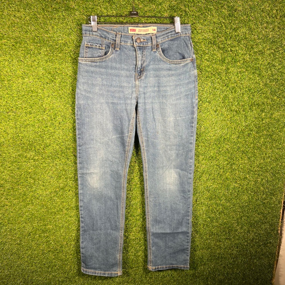 Levis Boys‎ 514 Performance Straight Leg Jeans Blue Denim Size 14 Reg 27x29